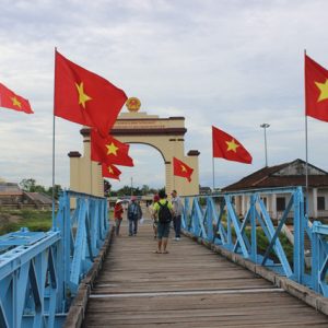 On the way from Hue to Quang Binh, you can stop to visit Hien Luong Bridge