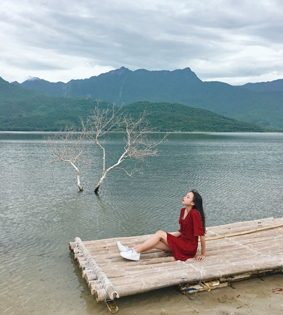 Simply standing still and lifting your camera captures a stunning photo at Lap An Lagoon in Hue