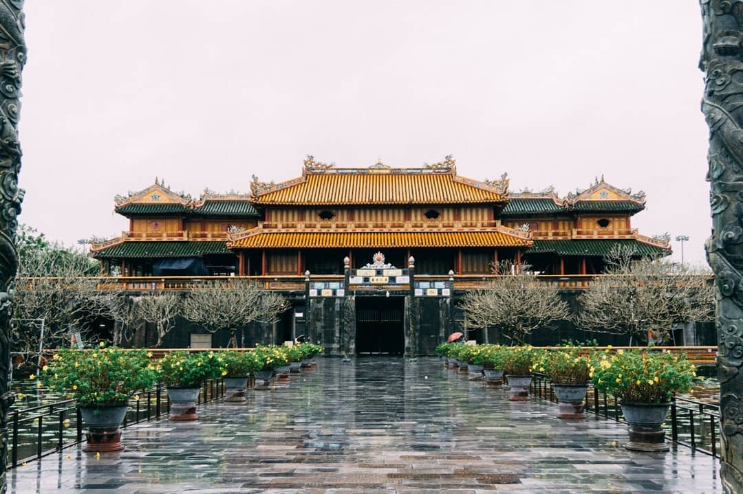 A Glimpse of Sunshine After a Heavy Rainfall on a Winter Afternoon in the Ancient Capital of Hue