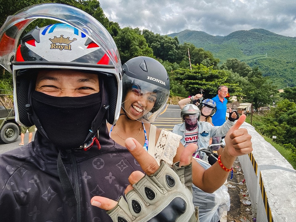 Traveling from Hue to Da Nang by Motorbike