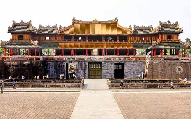 A view of the Imperial City of Hue, featuring its architectural marvels and historical significance.