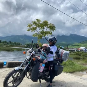 Motorbike ride along the route from Hue to Quang Binh with picturesque landscapes and local attractions.